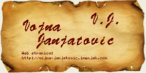 Vojna Janjatović vizit kartica